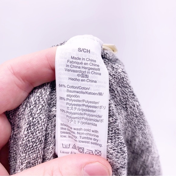 Madewell Gray Short Sleeve Knit Sweater Top Size Small - Picture 7 of 8